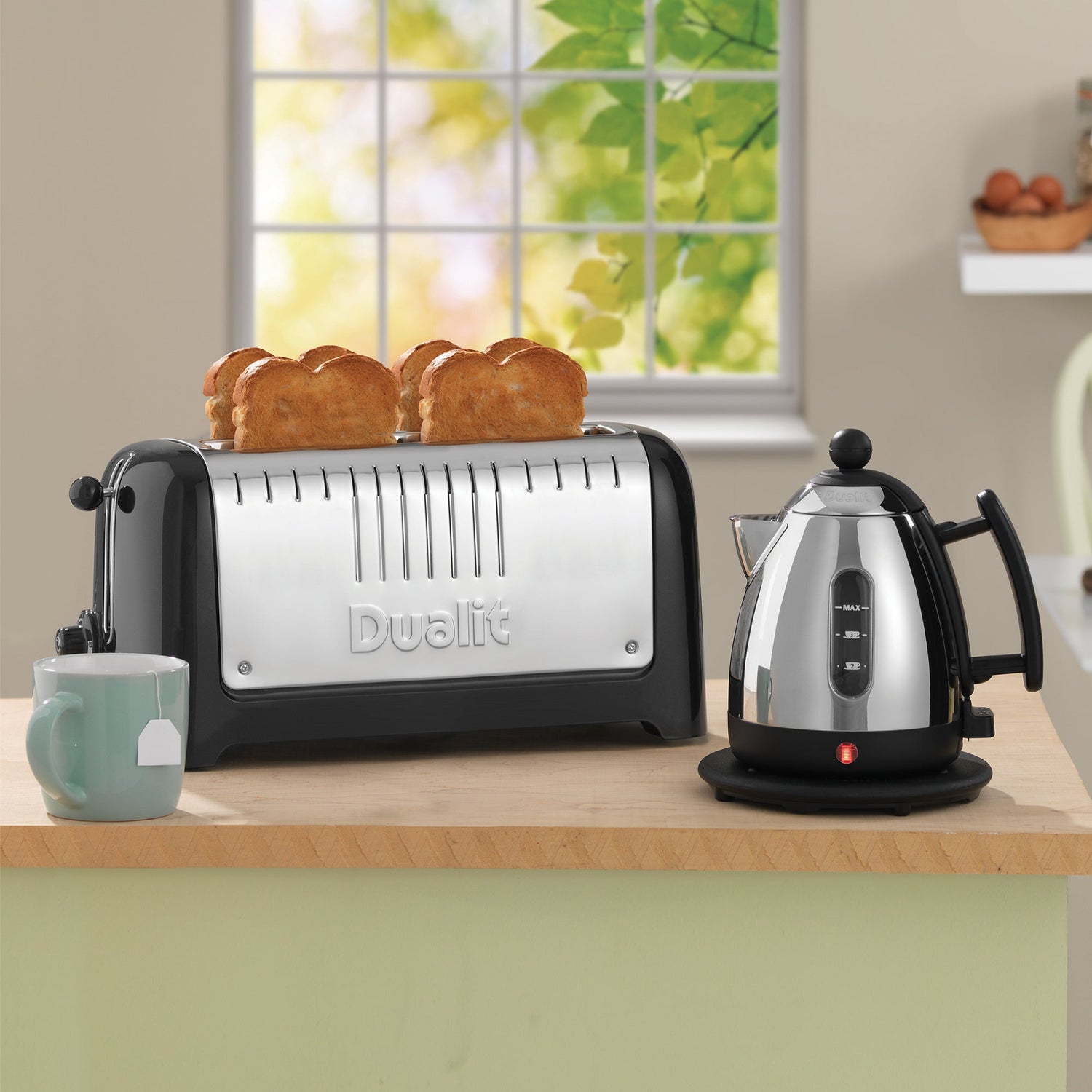Dualit Long 2 Slot Lite Toaster -  Black