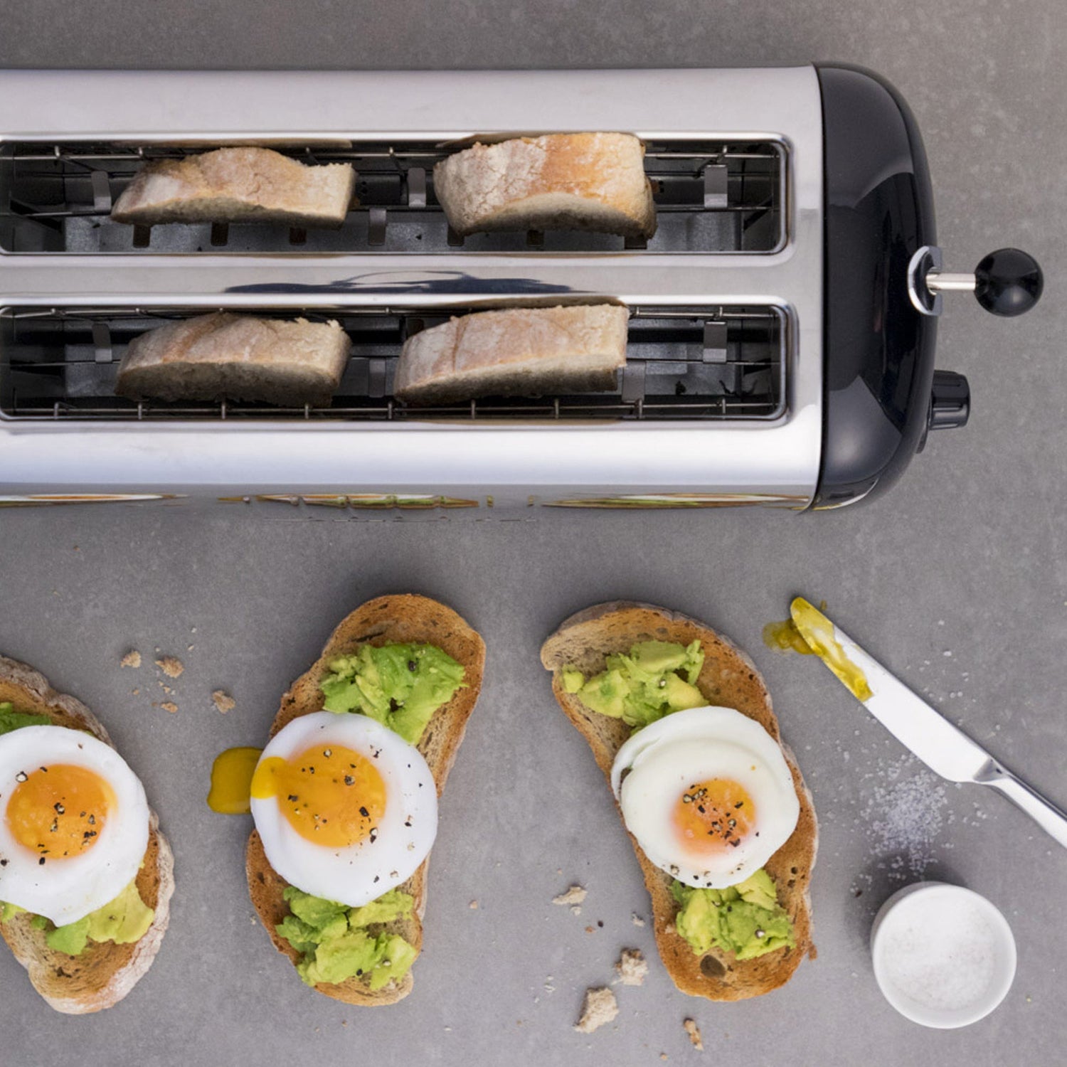 Dualit Long 2 Slot Lite Toaster -  Black