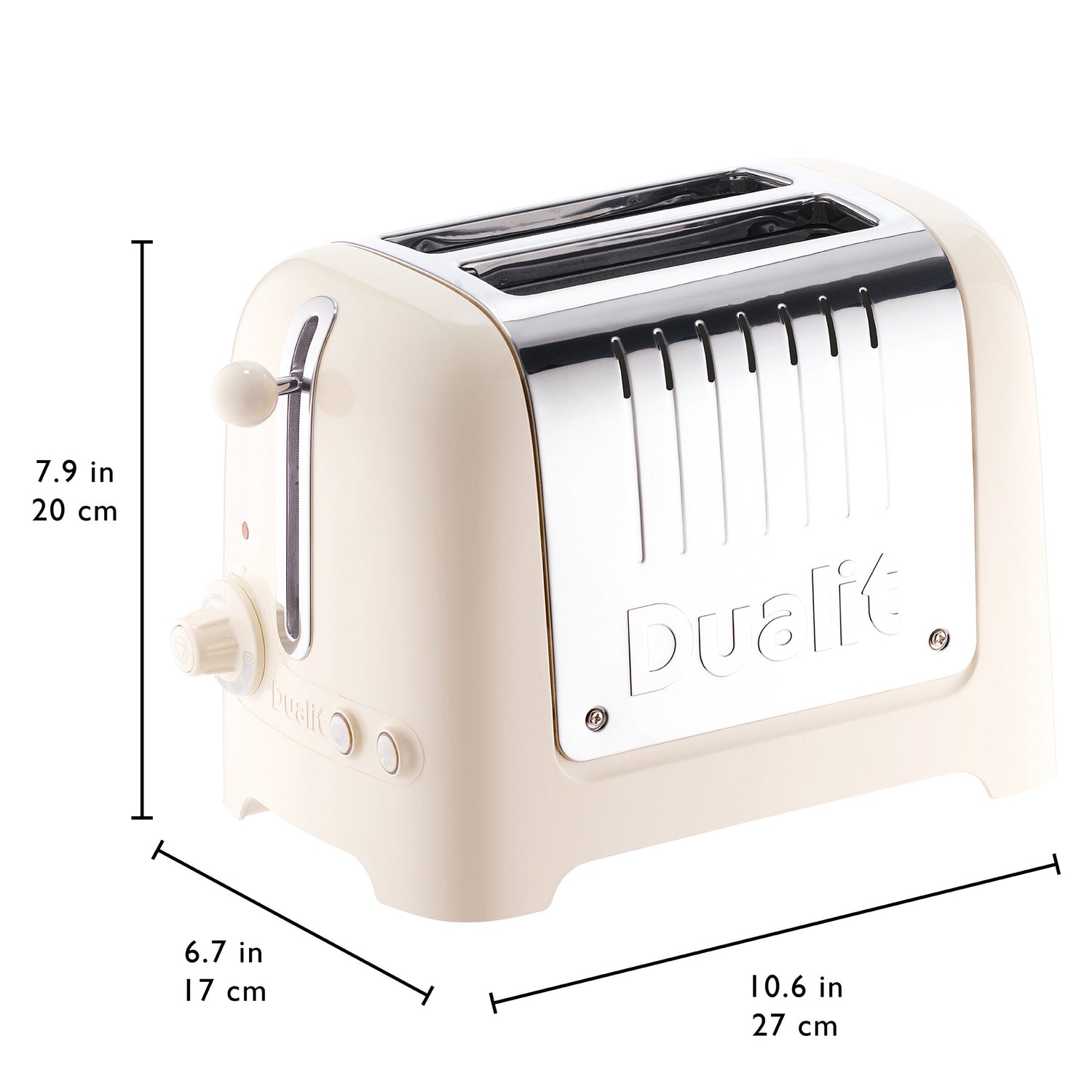 Dualit 2 Slot Lite Toaster, Canvas White