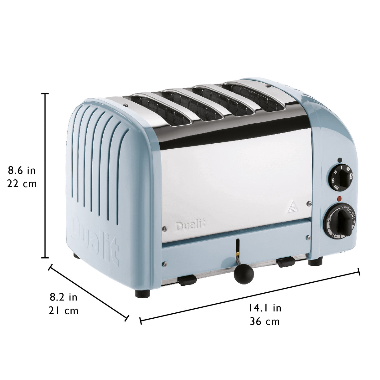 Dualit 4 Slice NewGen Classic Toaster, Glacier Blue