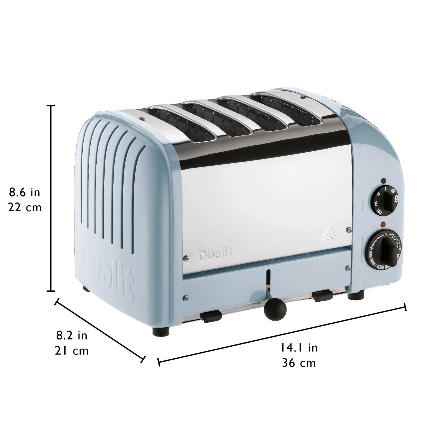 Dualit 4 Slice NewGen Classic Toaster, Glacier Blue