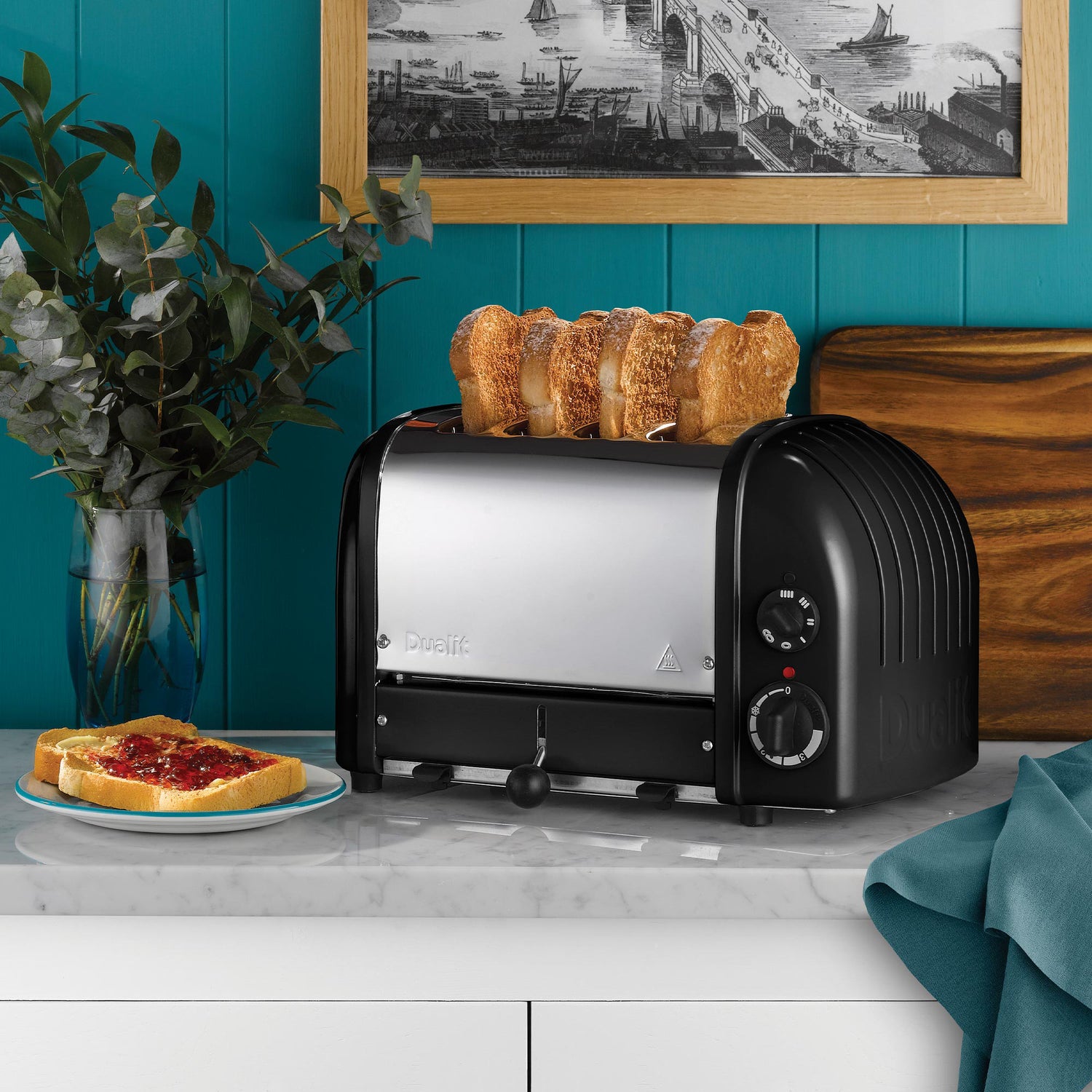 Dualit 4 Slice NewGen Classic Toaster, Matt Black