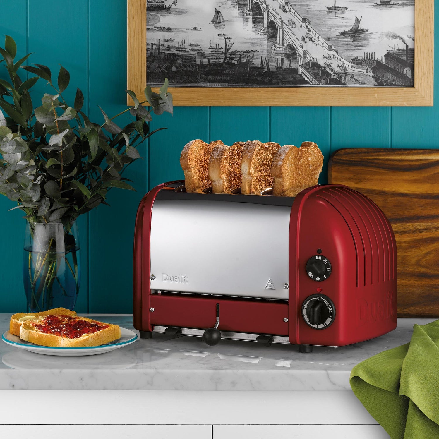 Dualit 4 Slice NewGen Classic Toaster, Red