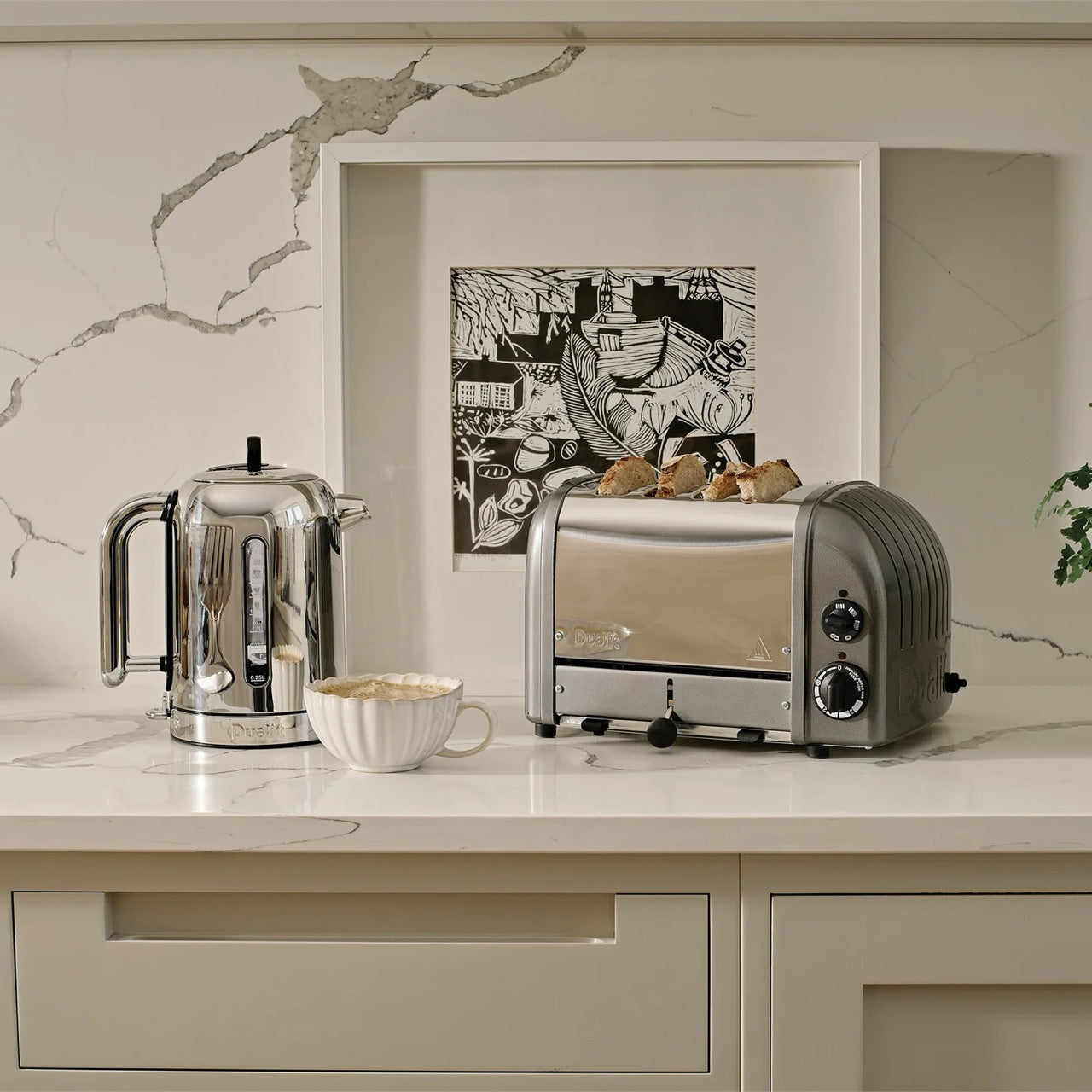 Dualit 4 Slice NewGen Classic Toaster, Metallic Charcoal