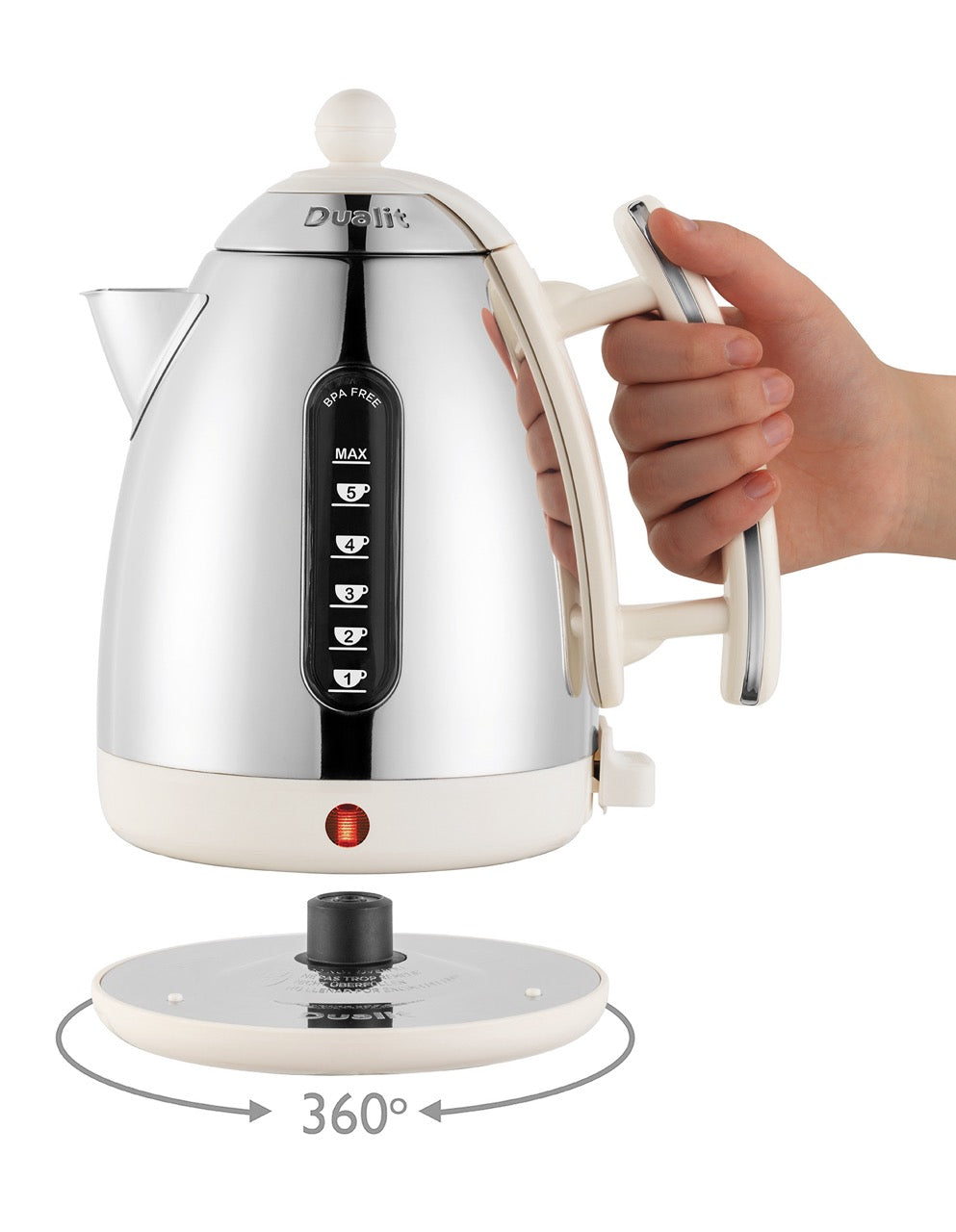 Dualit 1.5L Jug Kettle, Canvas White