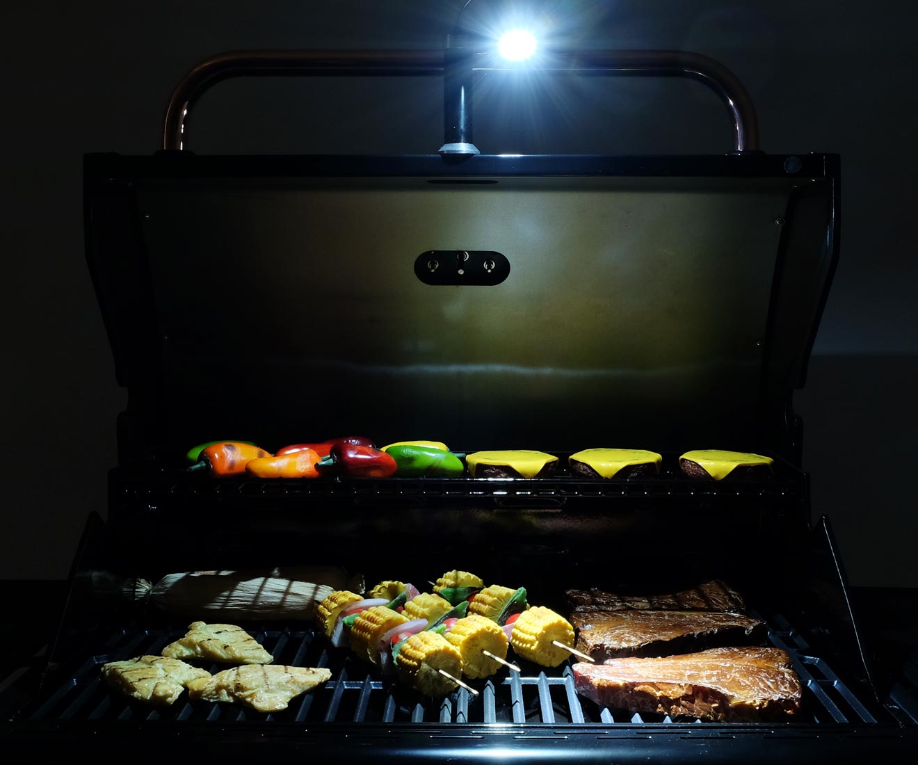 Permasteel Flexible LED Grill Lights with Magnetic Base, 2-Pack