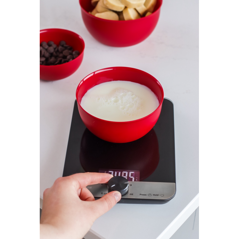KitchenAid Digital Glass Top Kitchen Scale, 5000g / 5 litres Weighing Capacity