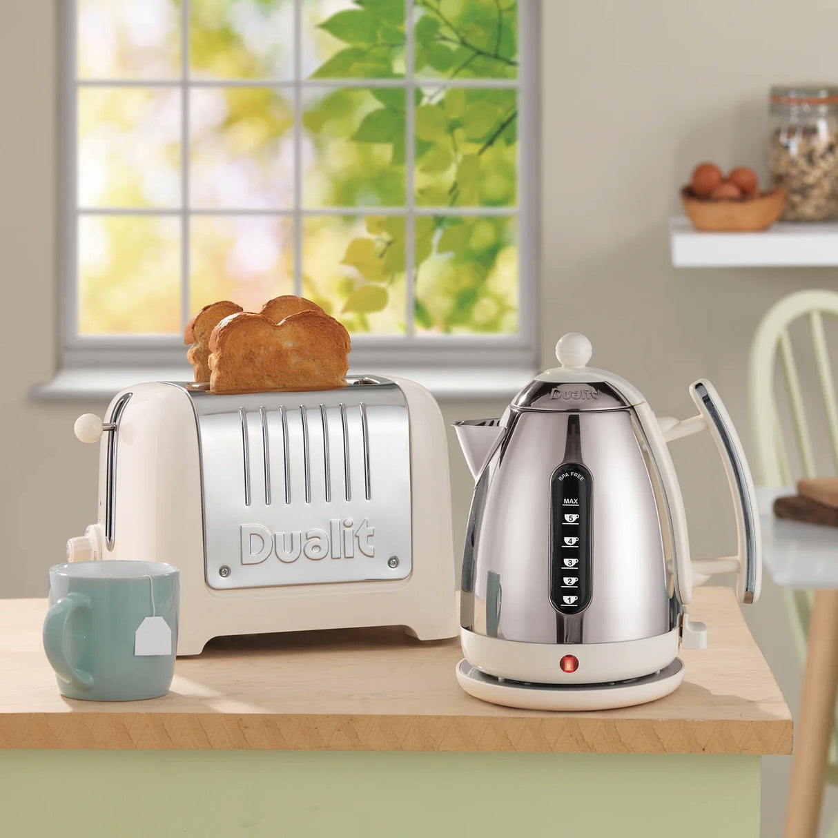Dualit 2 Slot Lite Toaster, Canvas White