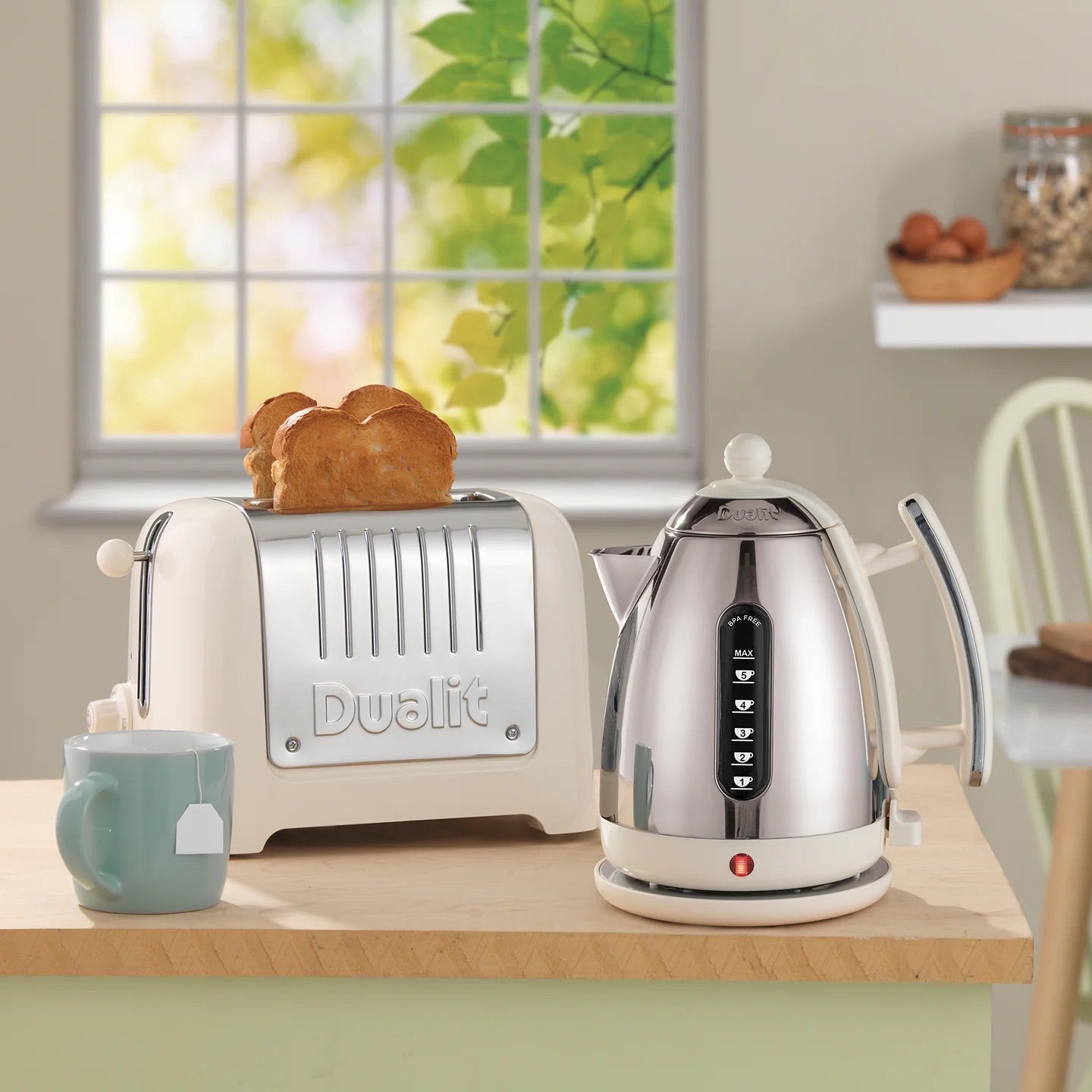 Dualit 2 Slot Lite Toaster, Canvas White