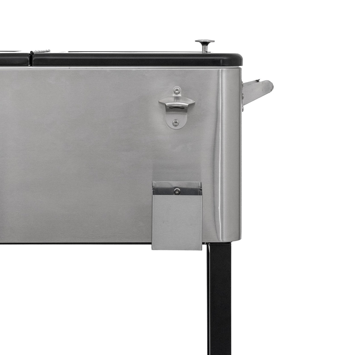 Permasteel 75 Liters Rolling Patio Cooler with Removable Basin - Stainless Steel