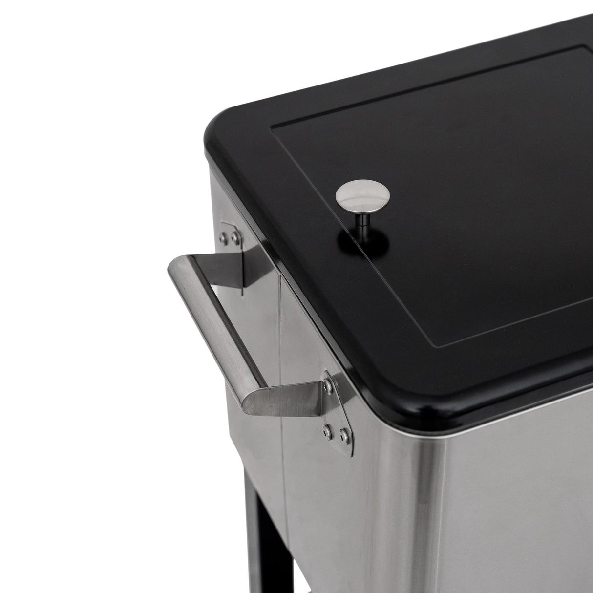 Permasteel 75 Liters Rolling Patio Cooler with Removable Basin - Stainless Steel