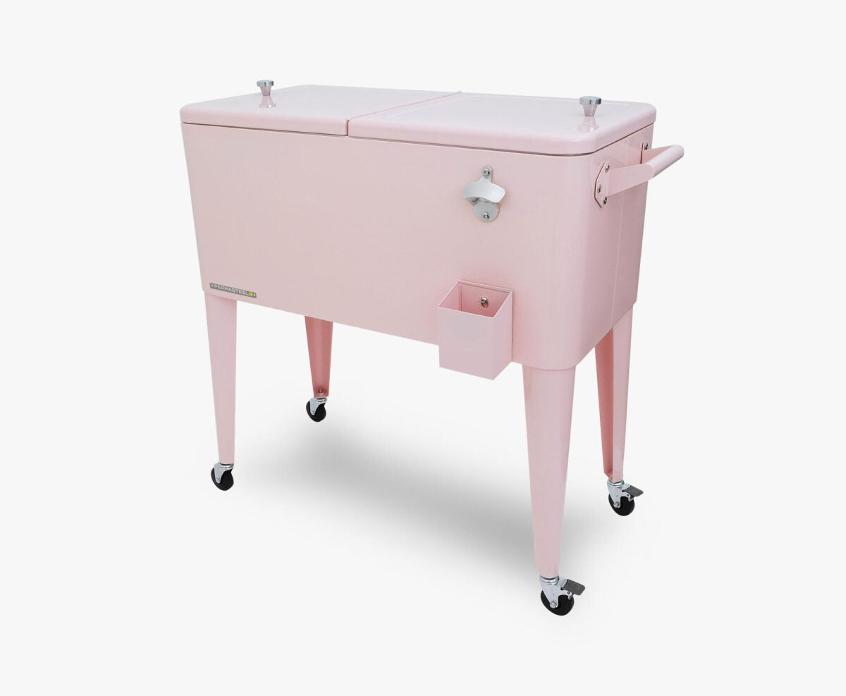 Permasteel 75 Liters Rolling Patio Cooler - Pink