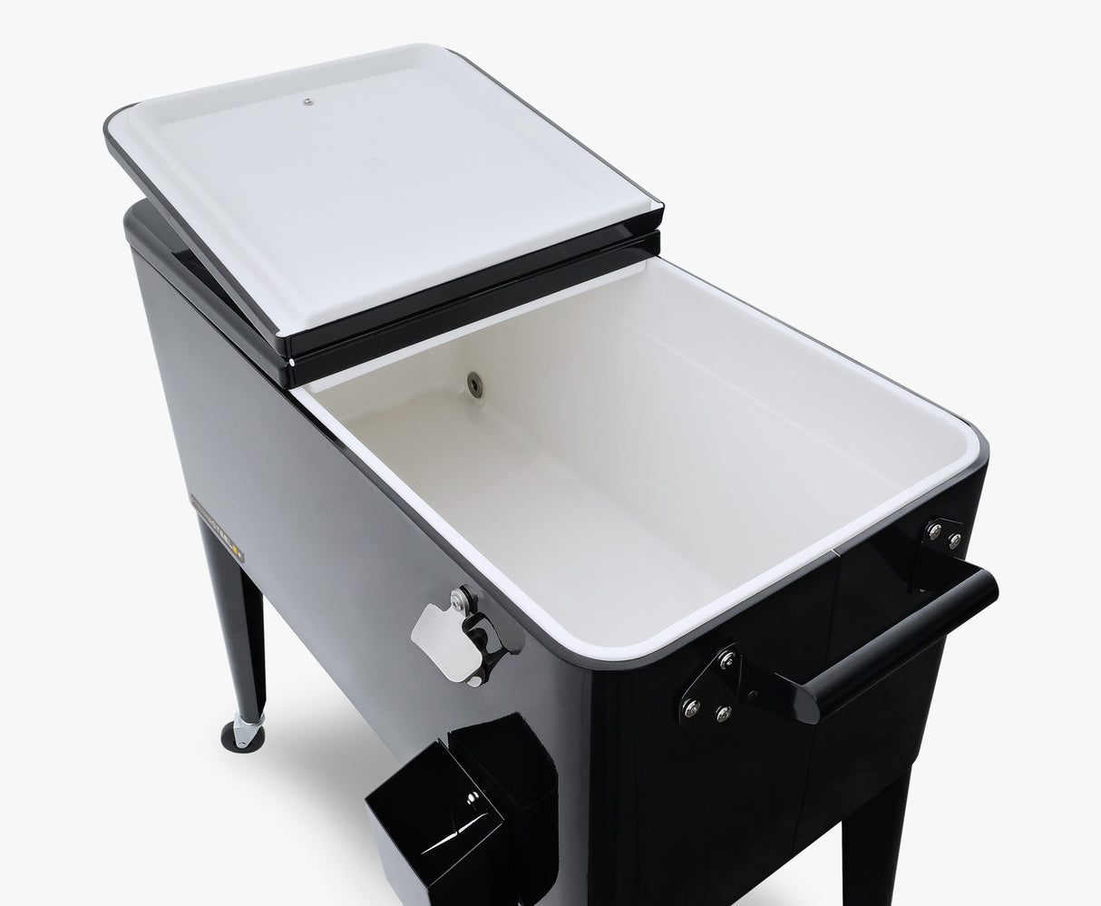 Permasteel 75 Liters Rolling Patio Cooler - Black