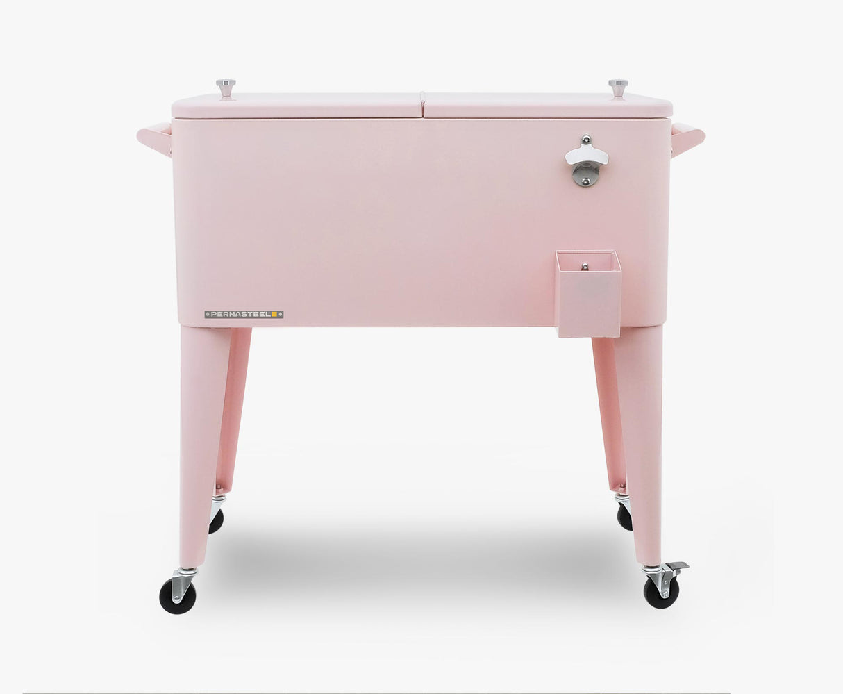 Permasteel 75 Liters Rolling Patio Cooler - Pink