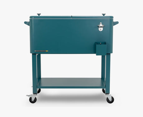 Permasteel 75 Liters Rolling Patio Cooler with Removable Basin - Teal