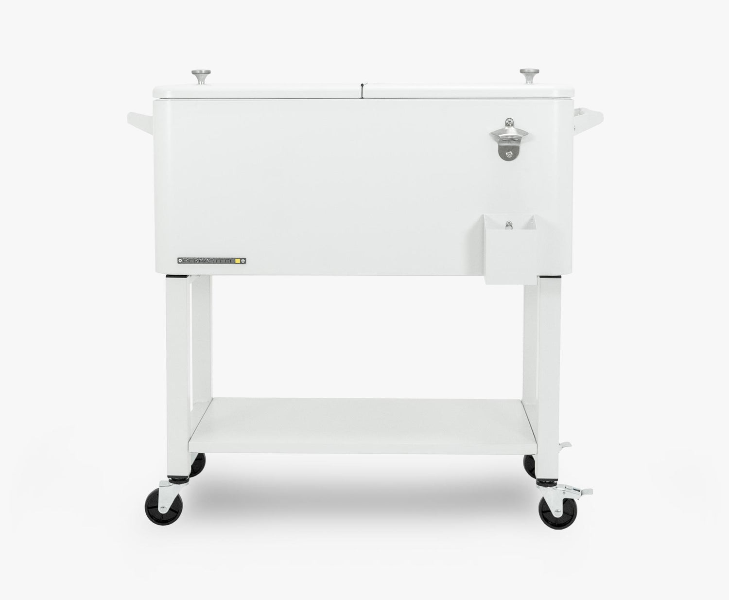 Permasteel 75 Liters Rolling Patio Cooler with Removable Basin - White