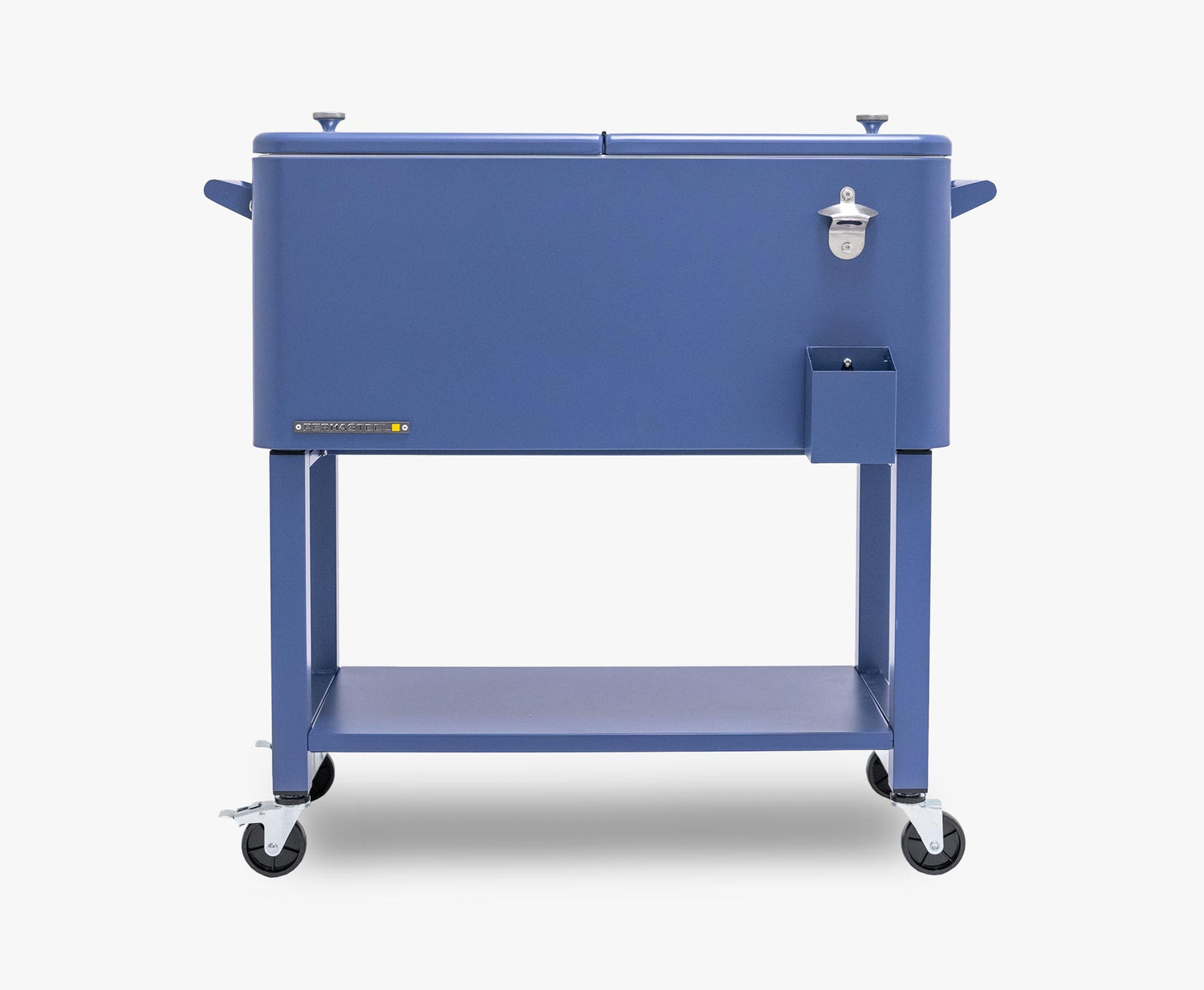Permasteel 75 Liters Rolling Patio Cooler with Removable Basin - Azure Blue