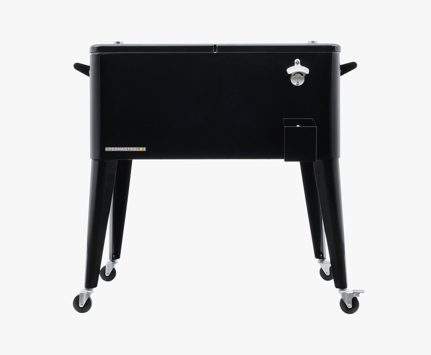 Permasteel 75 Liters Rolling Patio Cooler - Black