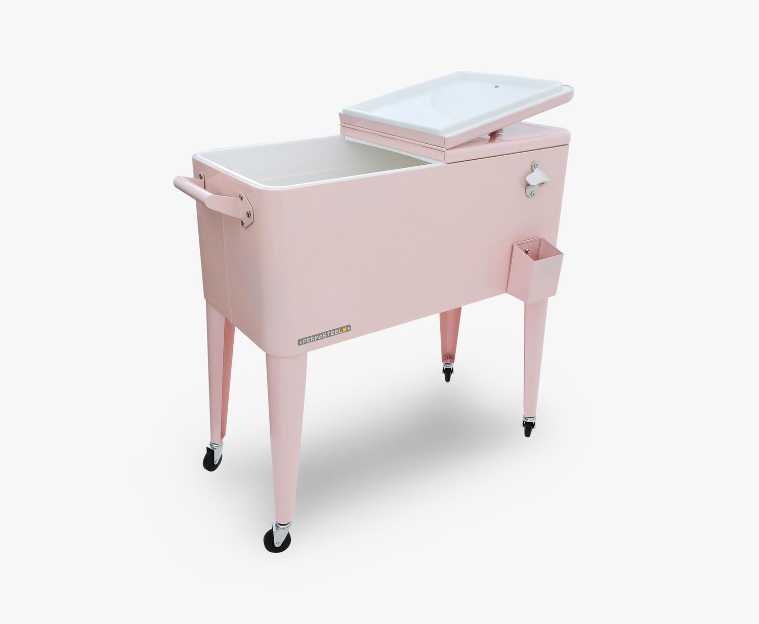 Permasteel 75 Liters Rolling Patio Cooler - Pink