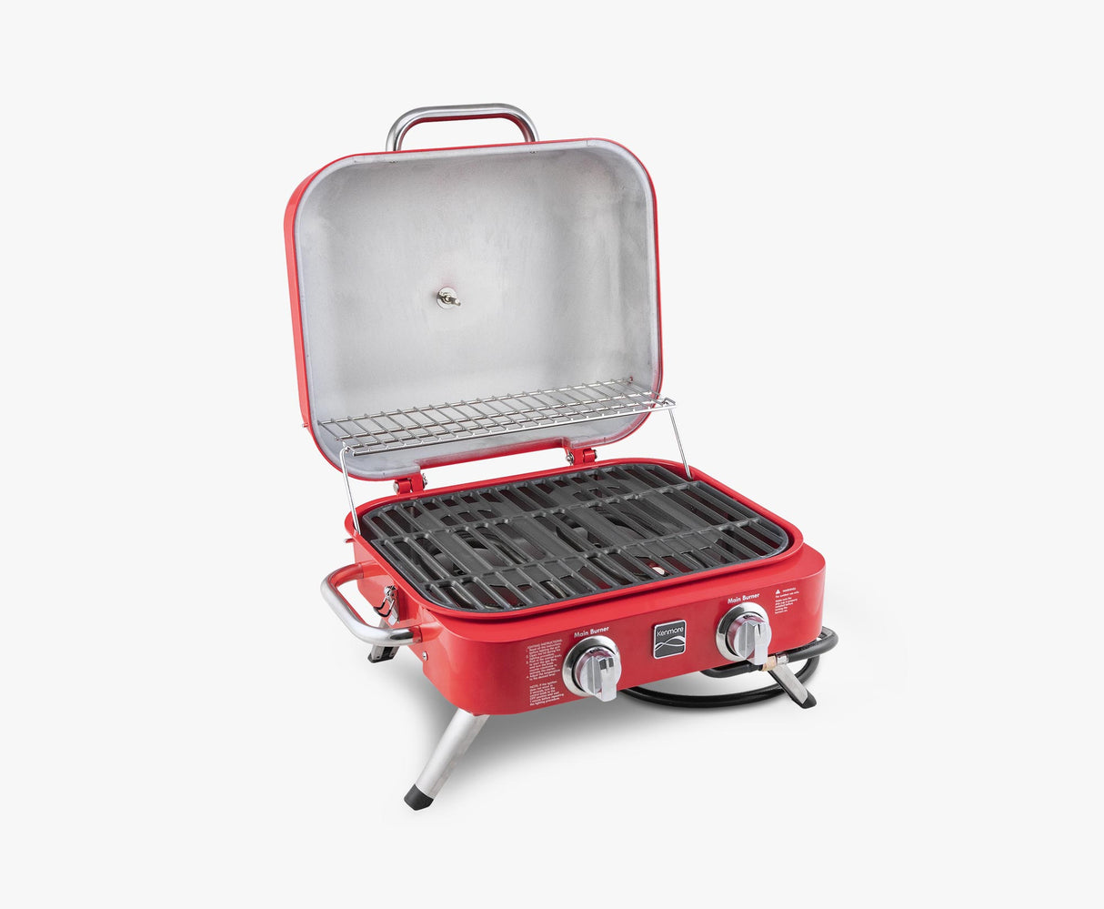 Kenmore 2-Burner – Red Portable Tabletop Retro Gas Grill