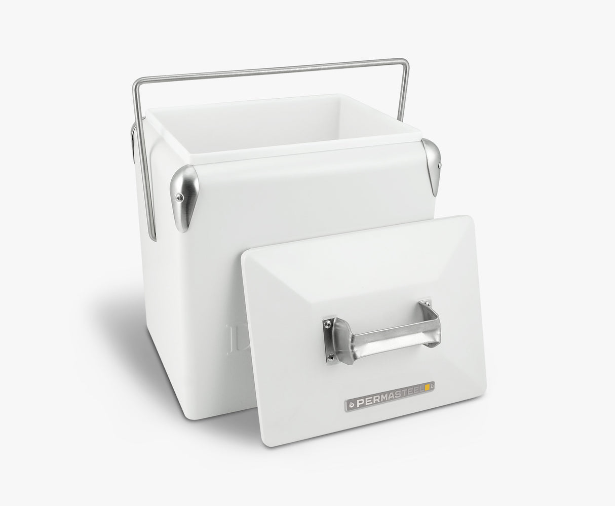 Permasteel 13 Liters Portable Cooler - White