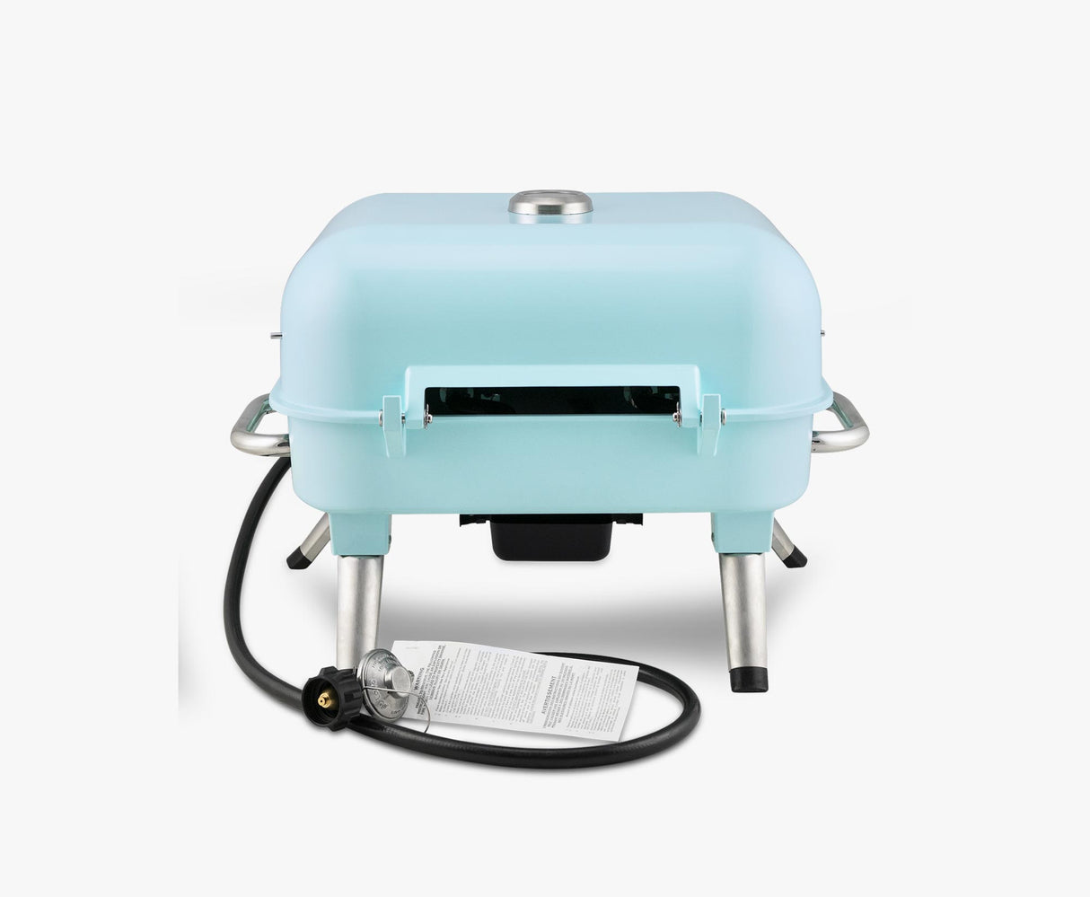Kenmore 2-Burner – Turquoise Portable Tabletop Retro Gas Grill