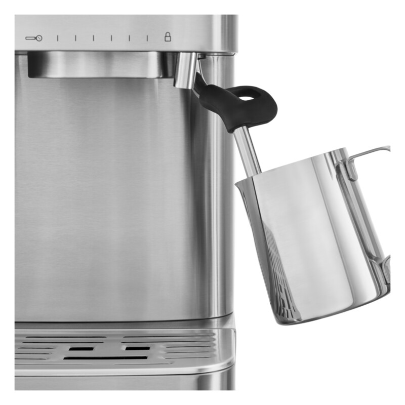 Semi Automatic Espresso Machine with Burr Grinder, Porcelain