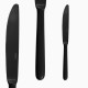 Sola Faro Black Cutlery Set 24 Pieces