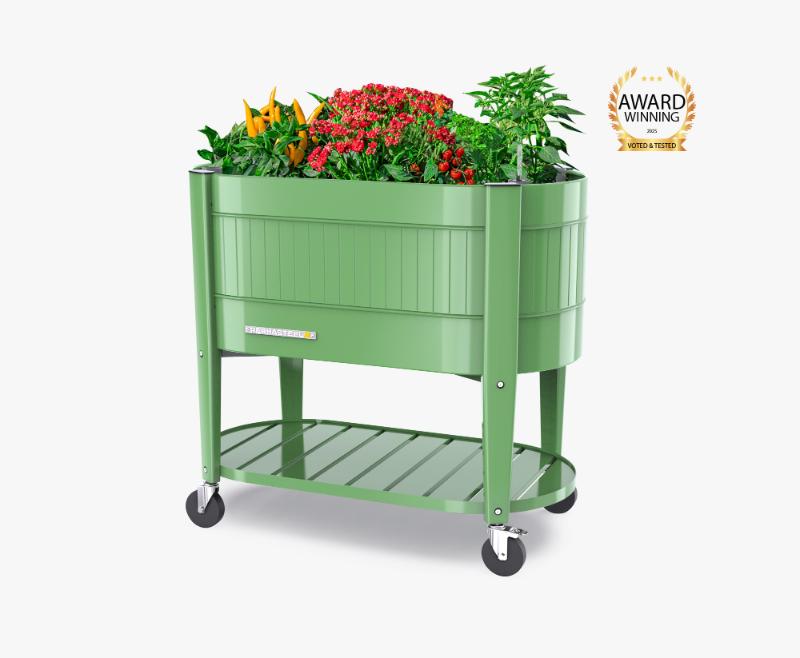 Permasteel kõrge kasvatuskast taimedele EnGrow TrueSoil tehnoloogiaga – roheline