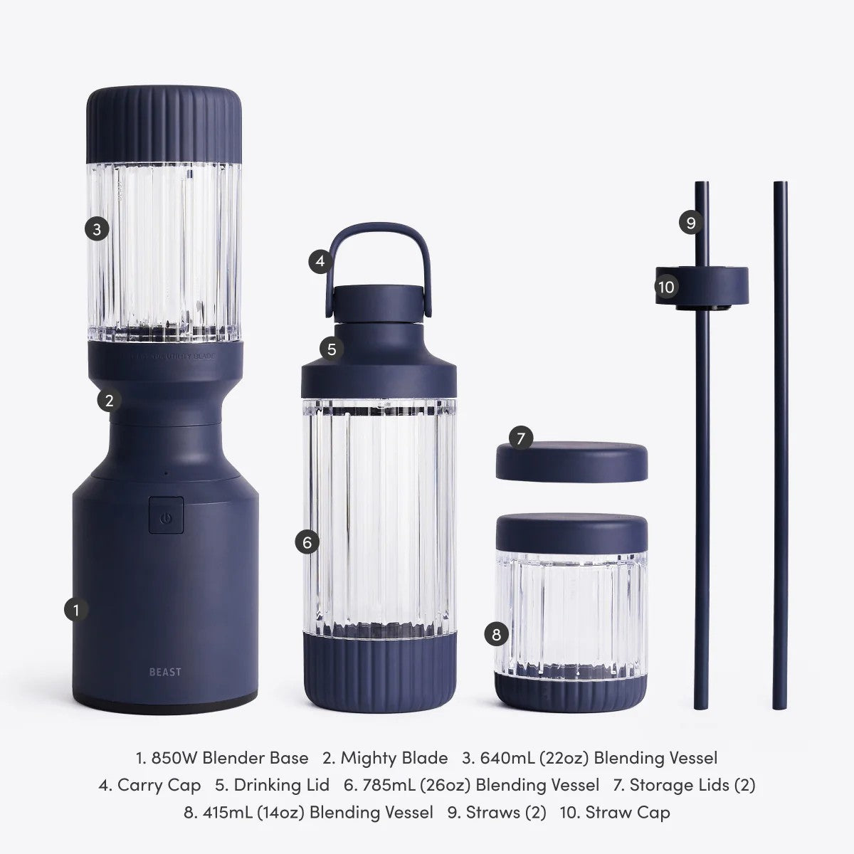 Beast® Mighty 850 Plus – blenderis, Navy