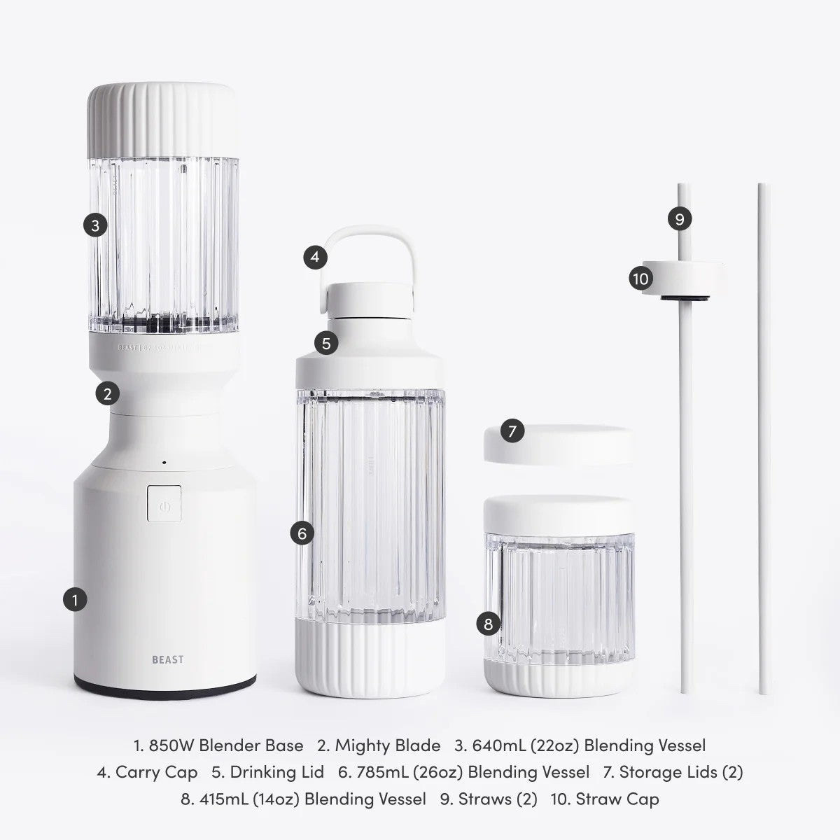 Beast® Mighty 850 Plus trintuvas, Cloud White