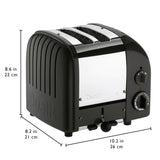 Dualit 2 Slice NewGen Classic Toaster, Matt Black