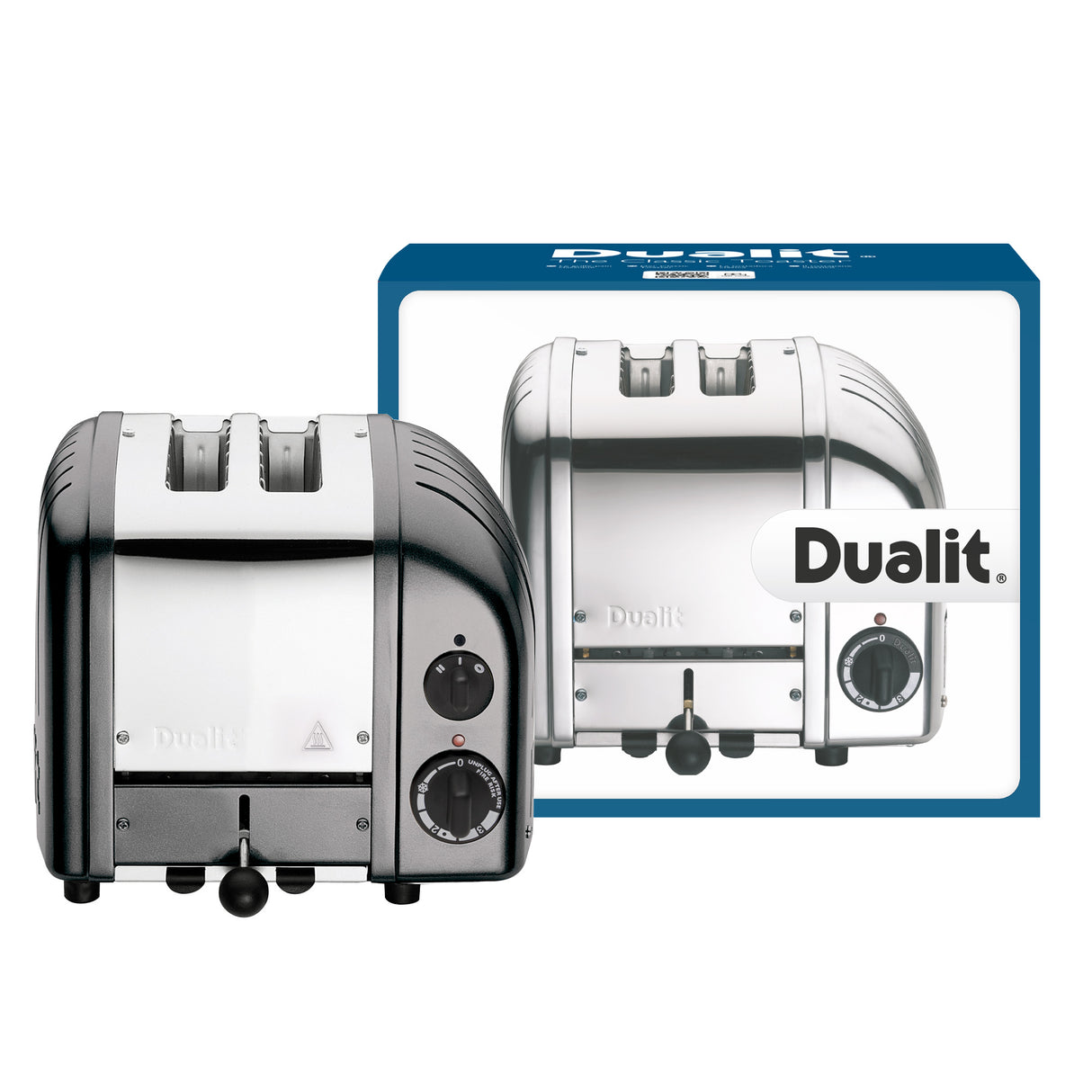 Dualit 2 Slice NewGen Classic Toaster, Metallic Charcoal