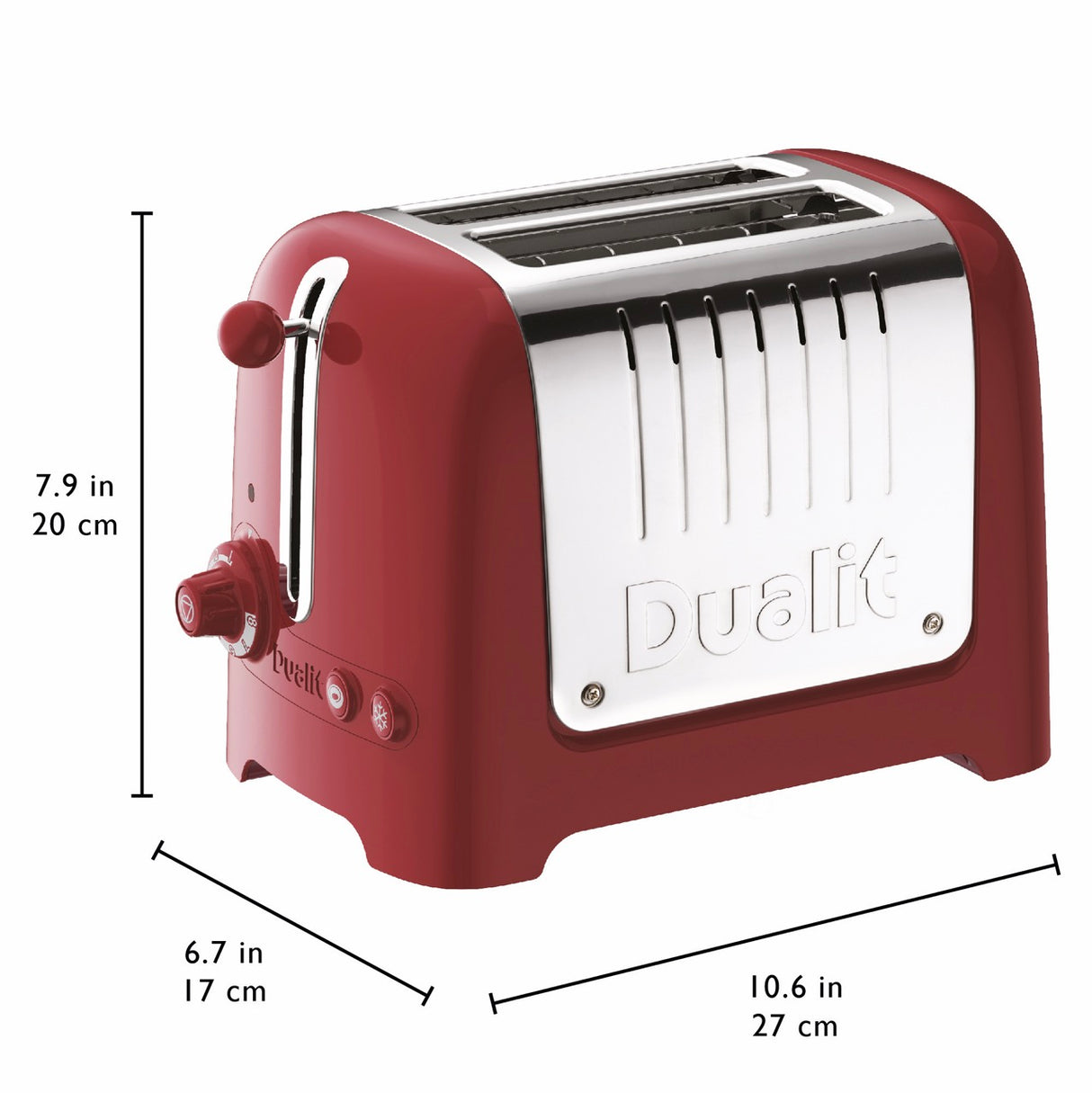 Dualit 2 Slot Lite Toaster, Red