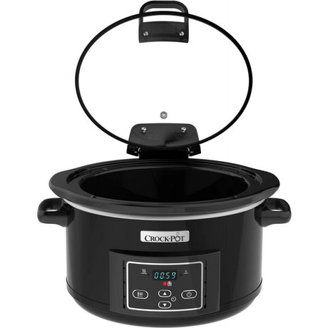 Crock-Pot 4,7L Slow Cooker, lėtas virimas su laikmačių, juodas