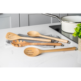 KitchenAid bērza koka 4-daļīgs instrumentu komplekts